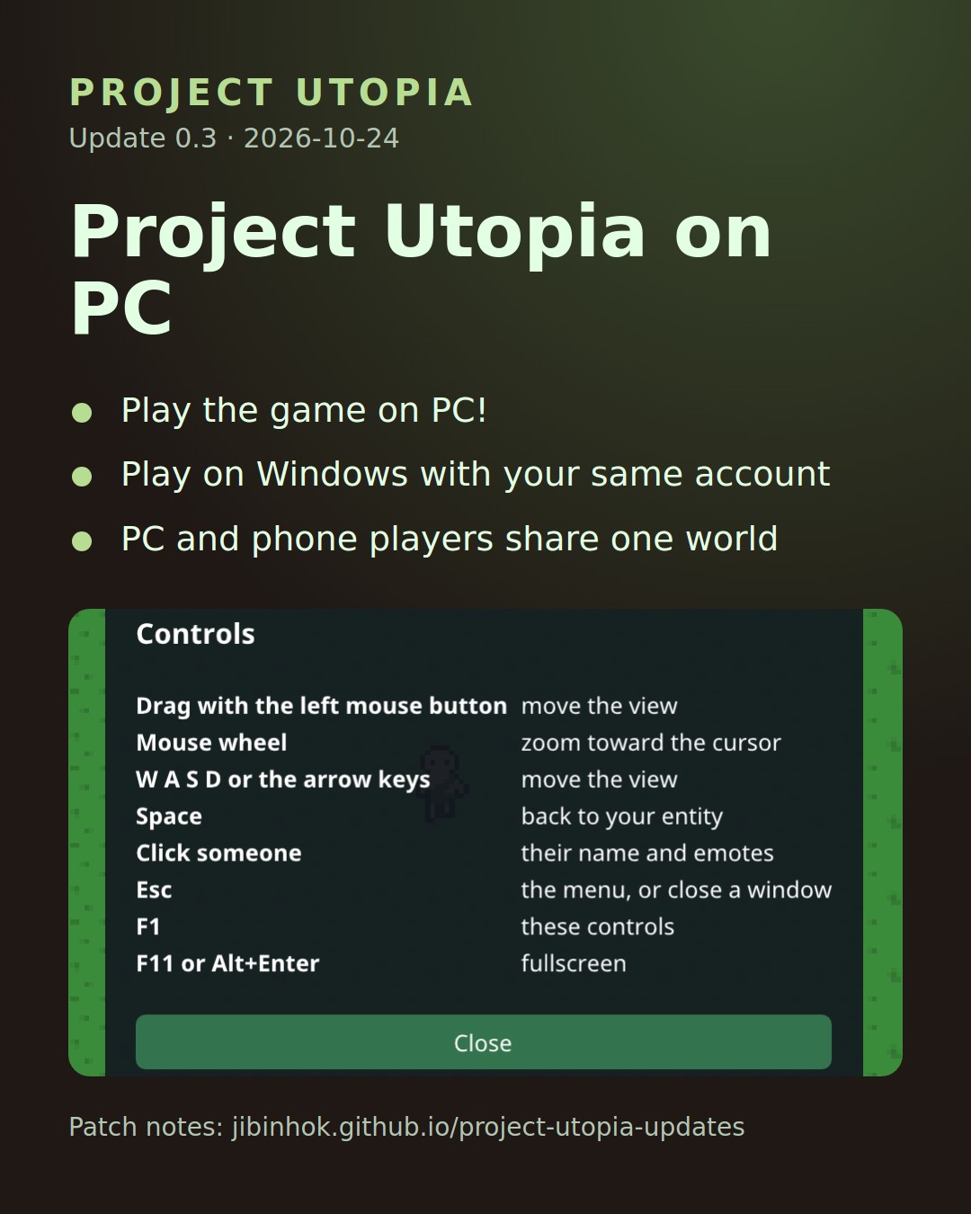 Project Utopia 0.3: Project Utopia on PC